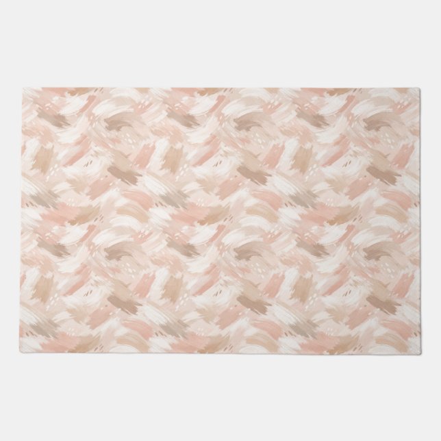 Abstract Brush Stroke Pattern Doormat (Front)