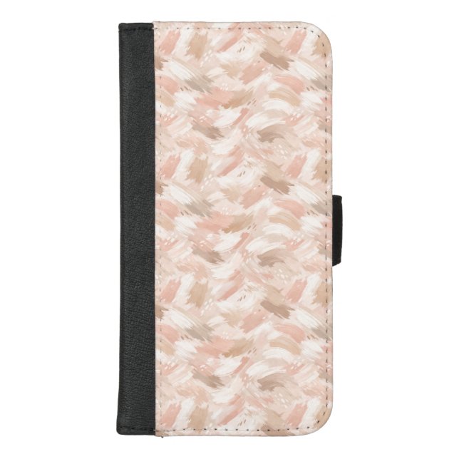 Abstract Brush Stroke Pattern iPhone Wallet Case (Front)