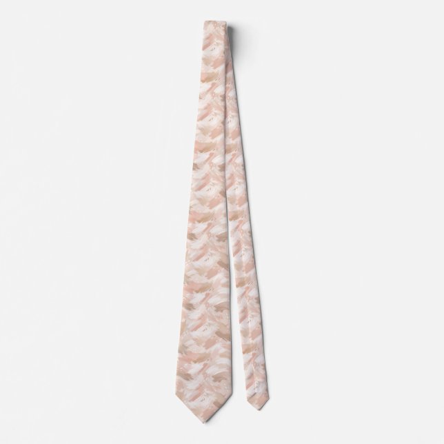 Abstract Brush Stroke Pattern Neck Tie (Front)
