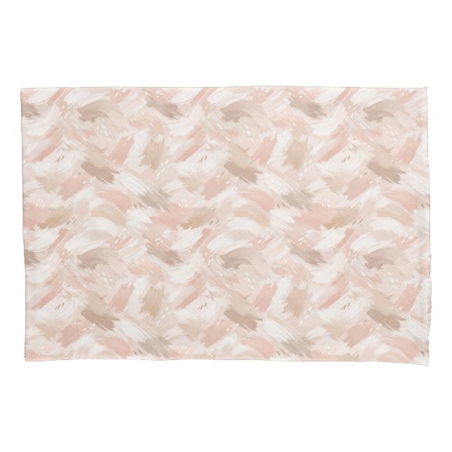 Abstract Brush Stroke Pattern Pillow Case (Front-Left)