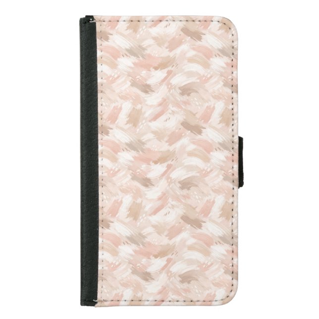 Abstract Brush Stroke Pattern Samsung Galaxy Wallet Case (Front)