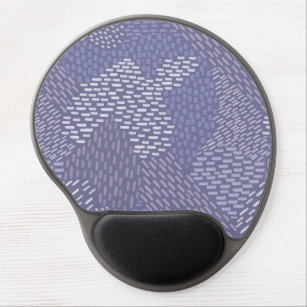 Abstract Brush Strokes, Lilac Purple, Wrist Rest Gel Mouse Pad