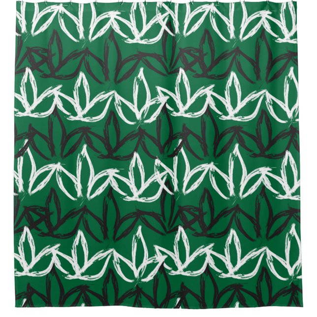 Abstract Brush Strokes Seamless Pattern,  patterns Shower Curtain (Front)