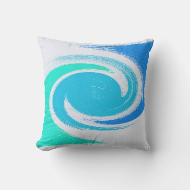 abstract brush strokes swirl texture throw pillow (Front)