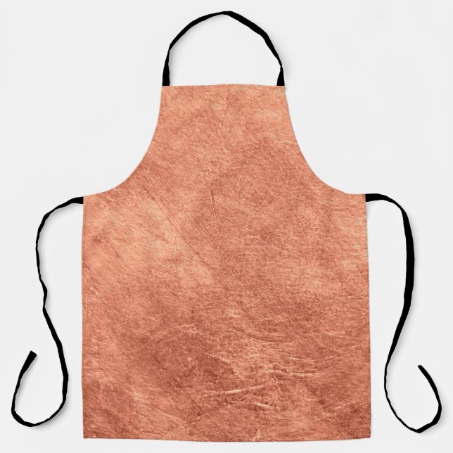 Abstract brushed copper surface metallic texture.  apron (Front)