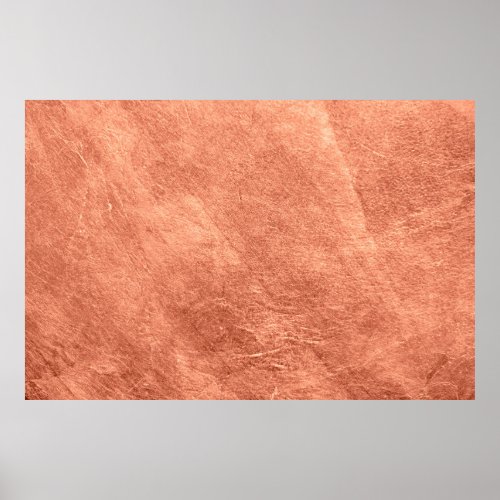 Abstract brushed copper surface metallic texture  poster