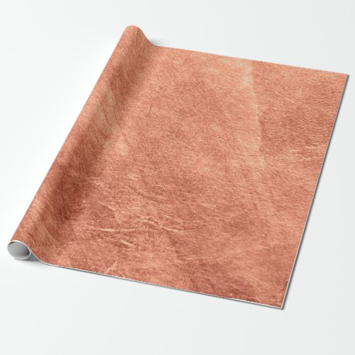 Abstract brushed copper surface metallic texture  wrapping paper