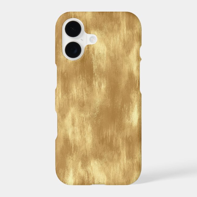Abstract Brushed Gold Texture iPhone Case (Back)