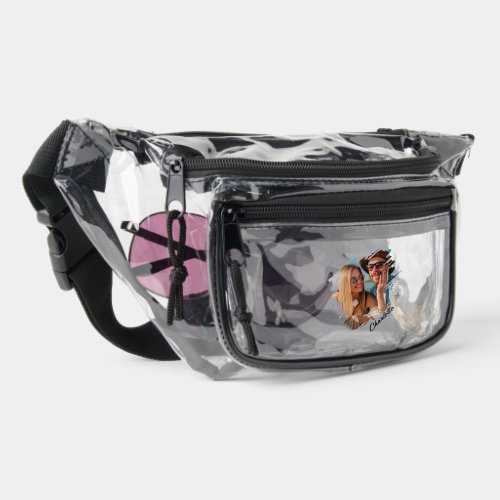 Abstract Brushstroke Photo Name or Text Clear Fanny Pack