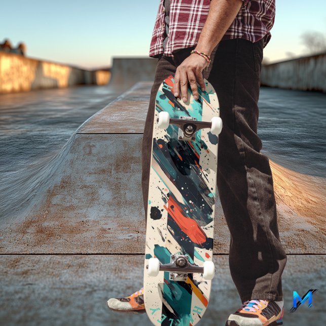 Abstract Brushstroke Skateboard - Bold Modern Art  (Creator Uploaded)