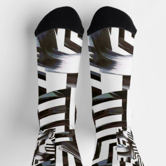 Abstract Brushstrokes Socks