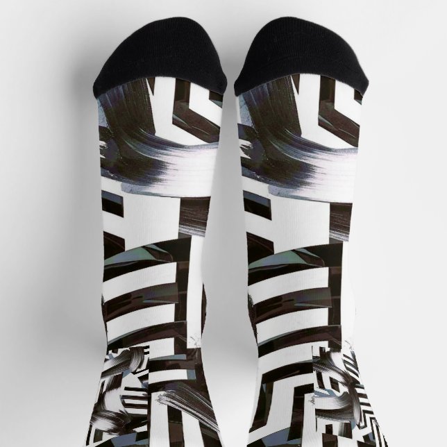 Abstract Brushstrokes  Socks (Top)