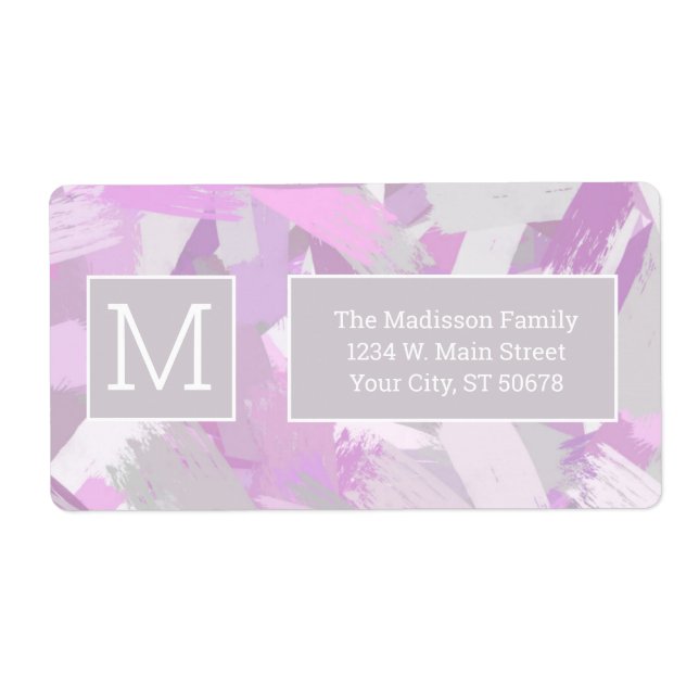 Abstract Brushstrokes texture Label (Front)