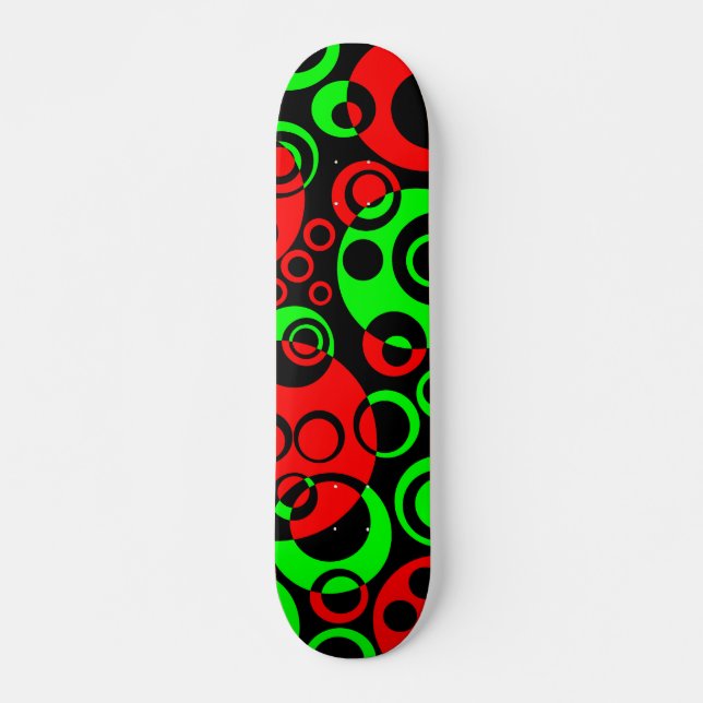 Abstract Bubbles 01 - V2 - Retro Skateboard Deck (Front)
