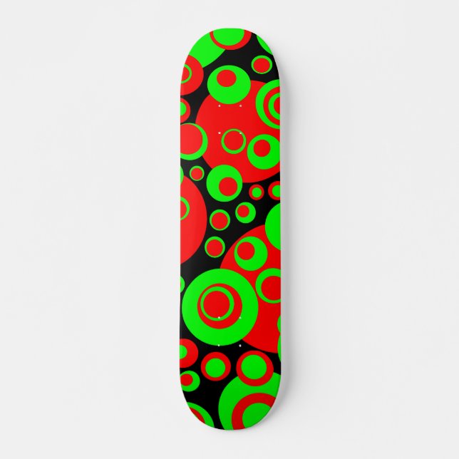Abstract Bubbles 02 - Retro Skateboard Deck (Front)