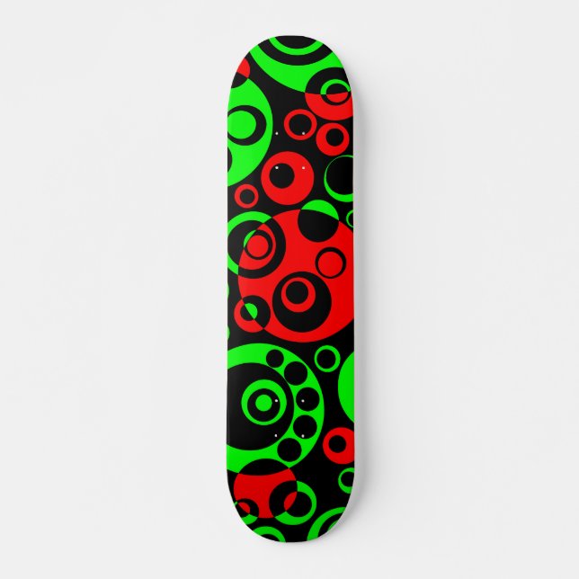 Abstract Bubbles 03 - V2 - Retro Skateboard (Front)