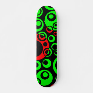 Abstract Bubbles 04 - V2 - Retro Skateboard