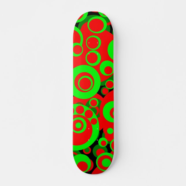 Abstract Bubbles 05 - Retro Skateboard (Front)