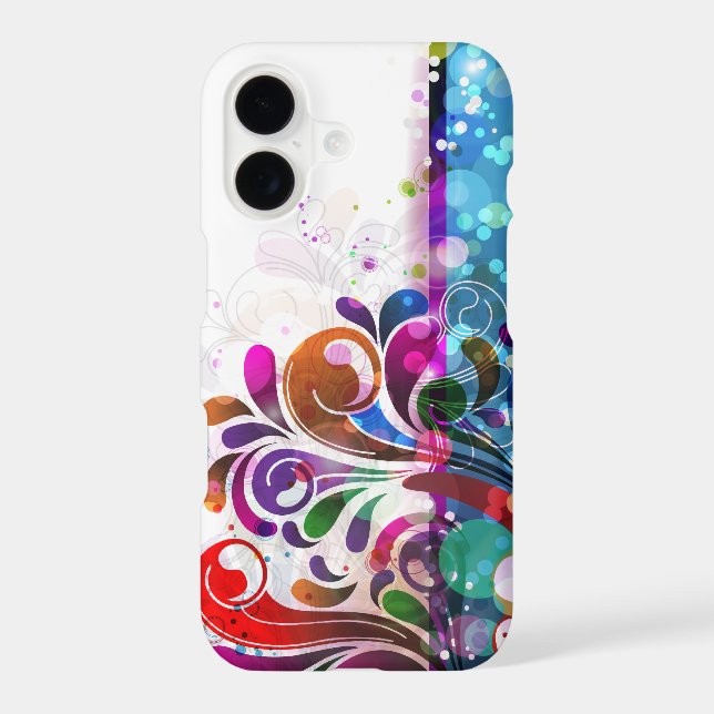 Abstract Bubbles and Swirls Iphone Case (Back)