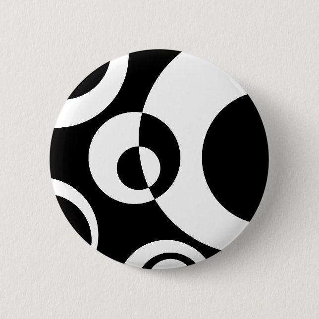 Abstract Bubbles B&W 02 Button (Front)