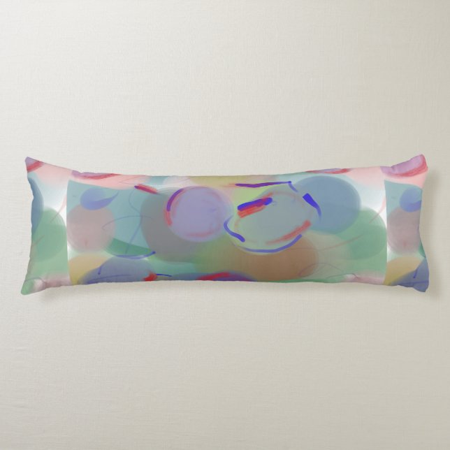 Abstract bubbles body pillow (Front)