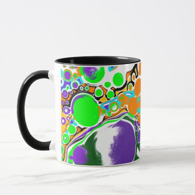 Abstract Bubbles Colorful Mug (Left)