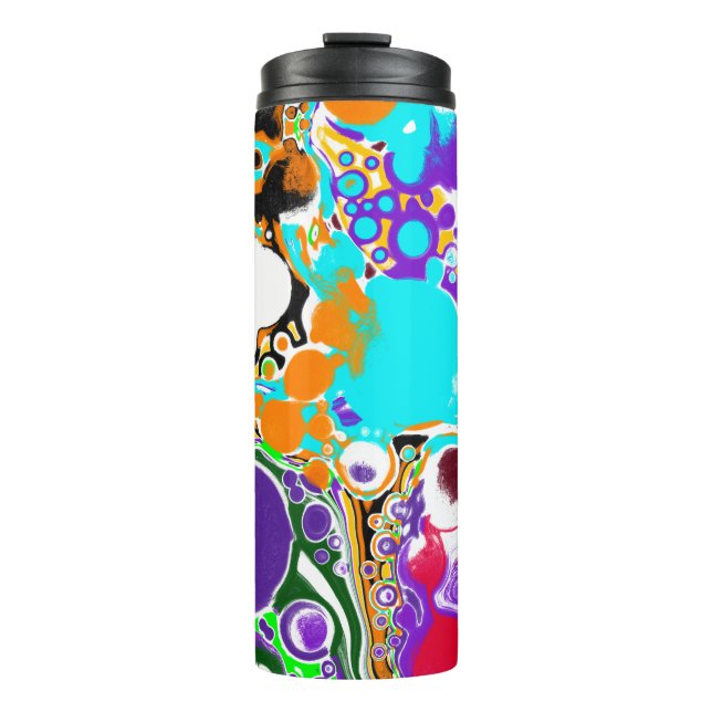 Abstract Bubbles Colorful   Thermal Tumbler (Front)