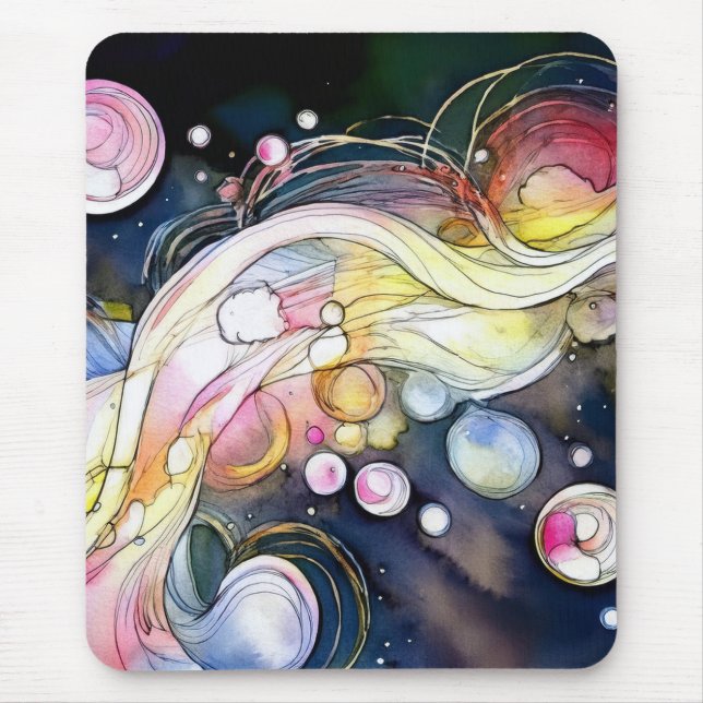 Abstract Bubbles Mouse Pad (Front)