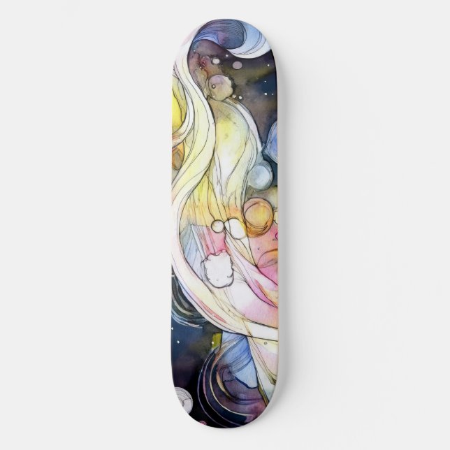 Abstract Bubbles Skateboard (Front)