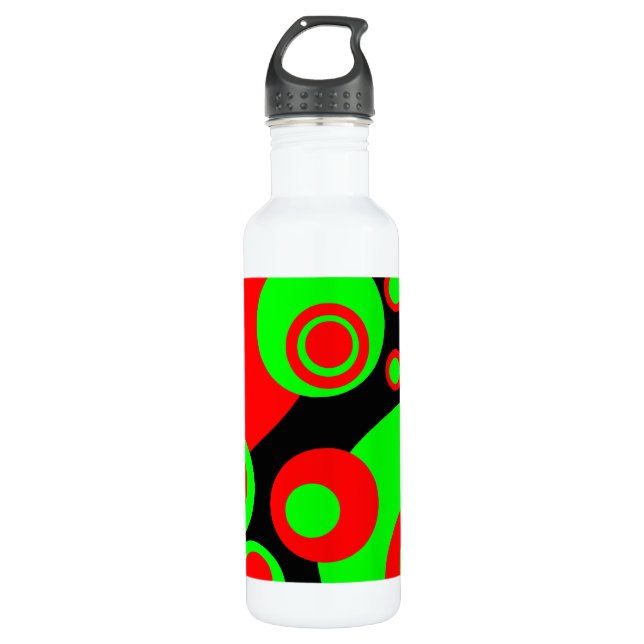 Abstract Bubbles Stainless Steel Water Bottle (Front)
