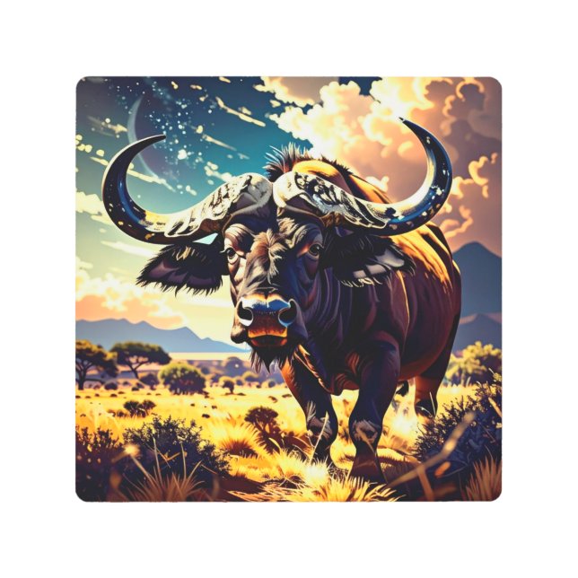 Abstract Buffalo Art – Modern Wildlife Design (Front)