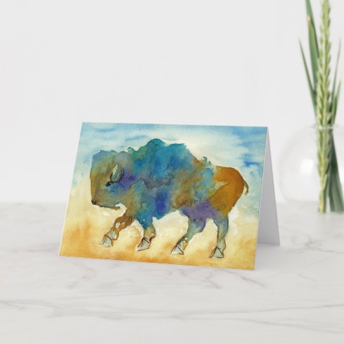 Abstract Buffalo Blank card