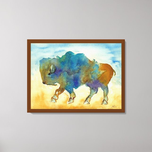 Abstract Buffalo Canvas Print (Front)