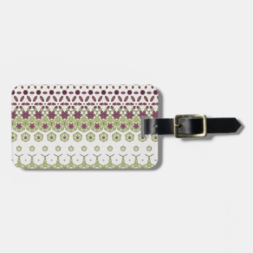 Abstract Burgundy and Green Luggage Tag
