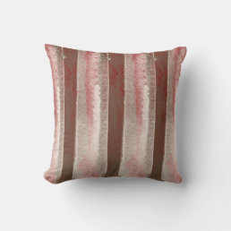 Abstract Burgundy Beige Brown Tan Modern Throw Pillow