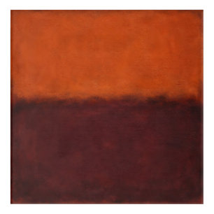 Abstract Burnt Orange Horizon Acrylic Print