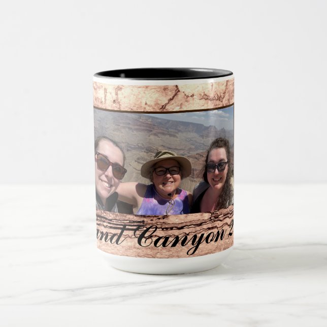 Abstract burnt sienna marble granite personalized  mug (Center)