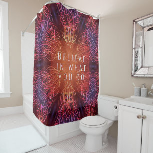 Abstract Burst of Multi-Colored Shower Curtain