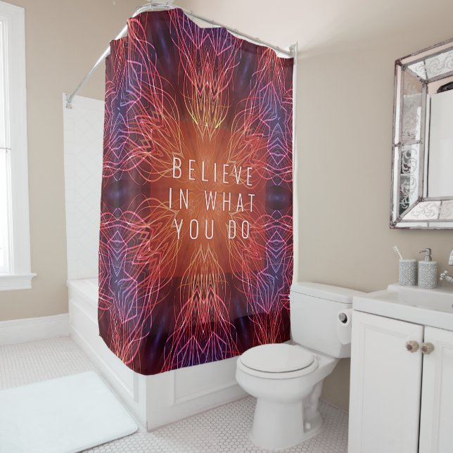  Abstract Burst of Multi-Colored Shower Curtain  (In Situ)