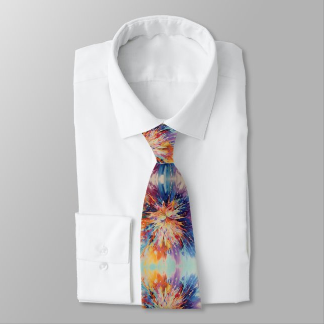 Abstract Bust of Color Neck Tie (Tied)