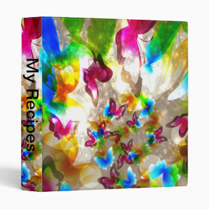 Abstract Butterflies 3 Ring Binder