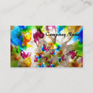 Abstract Butterflies Business Card