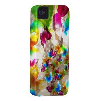 Abstract Butterflies Iphone 4 Case-mate Case by UTeezSF at Zazzle