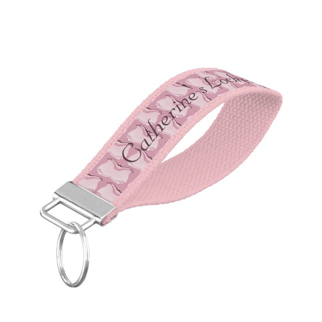 Abstract Butterflies Wrist Keychain (Angled Down)