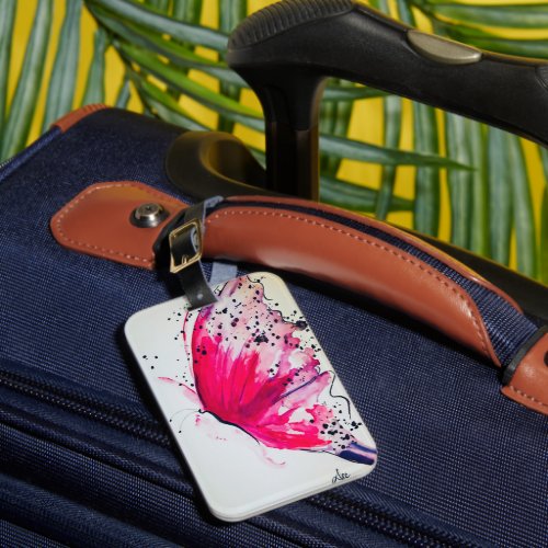 Abstract Butterfly Acrylic Luggage Tag