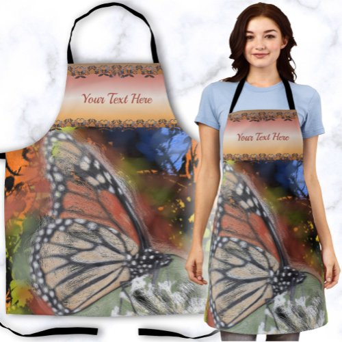 Abstract Butterfly Apron