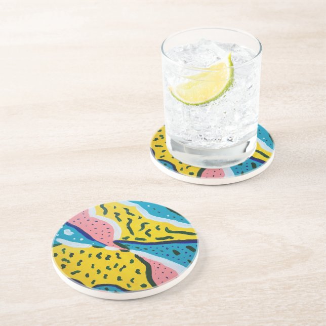 Abstract Butterfly Art  Coaster (Side)