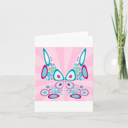 Abstract Butterfly Card