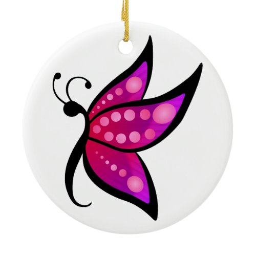 Abstract Butterfly Ceramic Ornament
