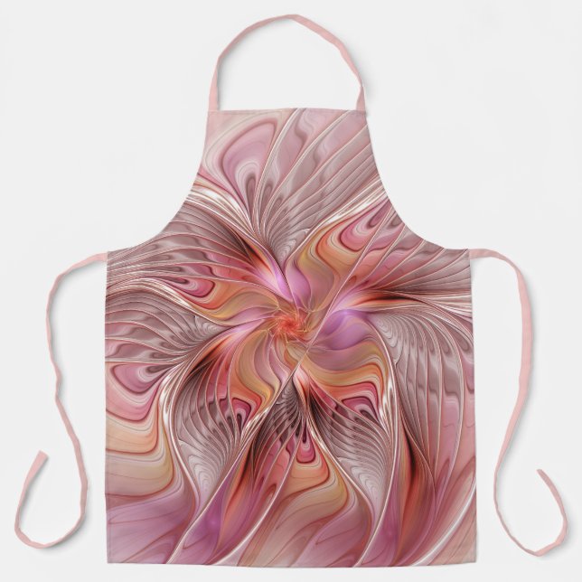 Abstract Butterfly Colorful Fantasy Fractal Art Apron (Front)